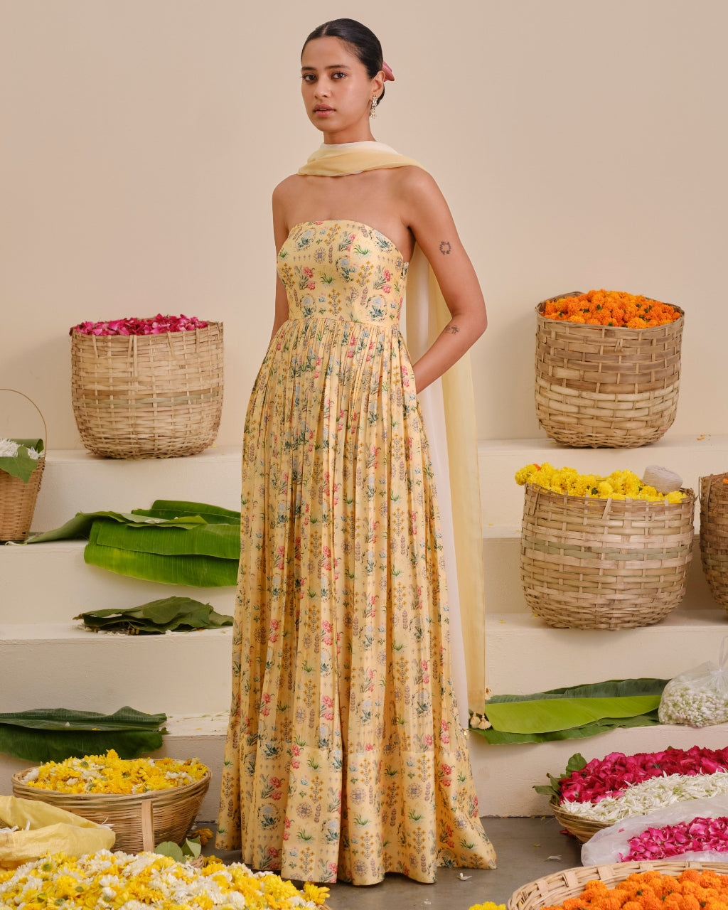 Lemon Tree Tube Maxi Dress