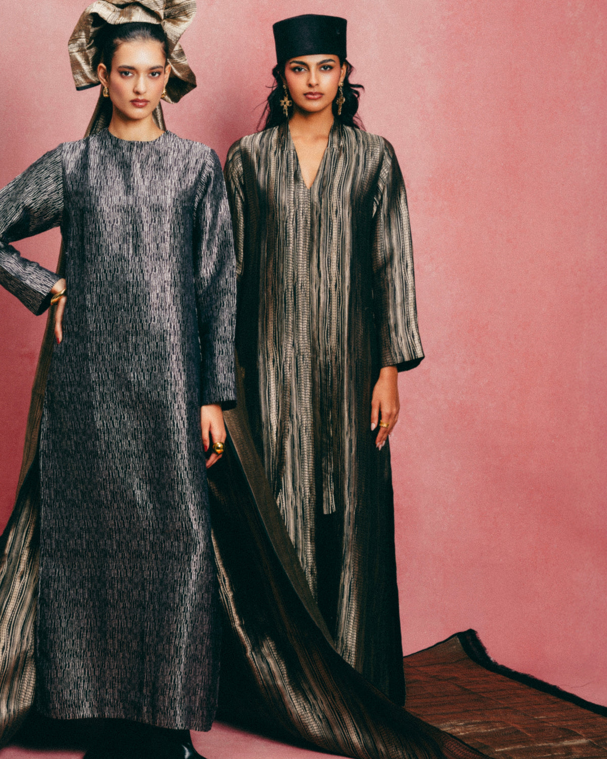 Handwoven Black Banarasi Kaftan