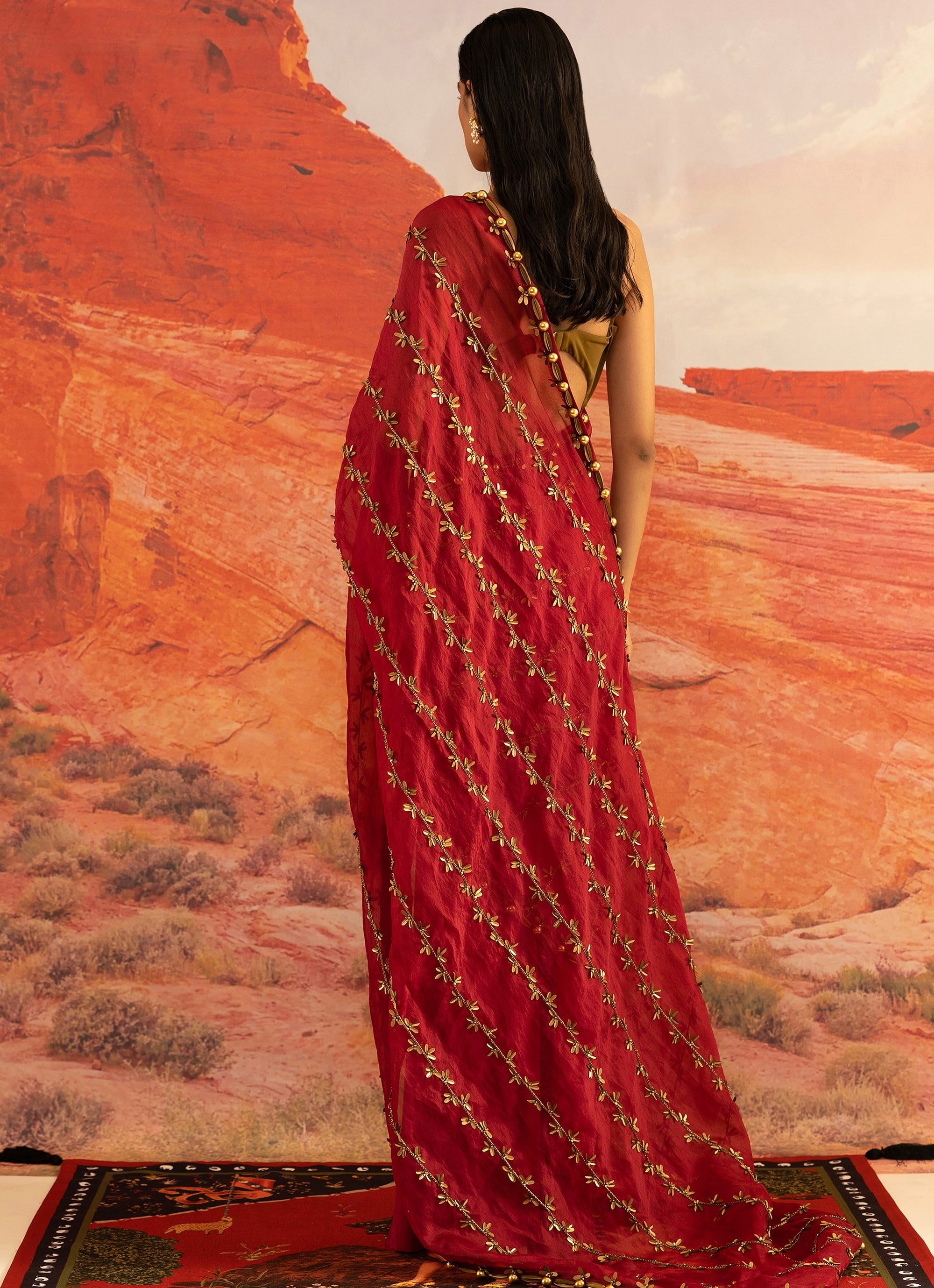 Coccinella Ivy Skein Sheer Tailored Sari