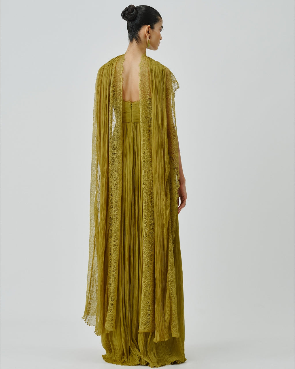 Chartreuse Ruched Dress