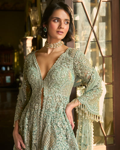 Sage Green Sharara Set
