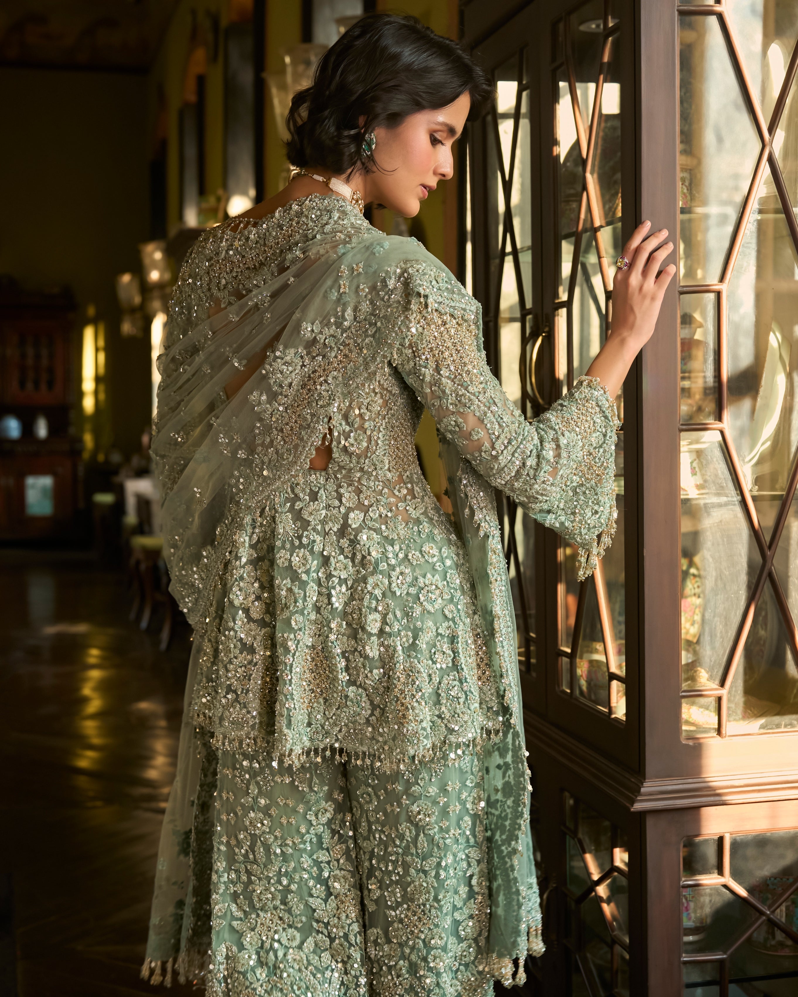 Sage Green Sharara Set
