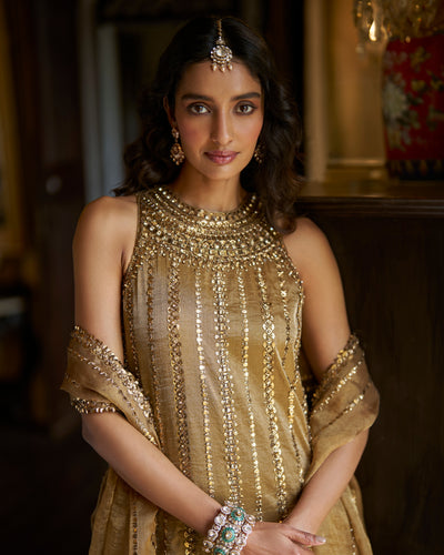 Antique Gold Kurta Set