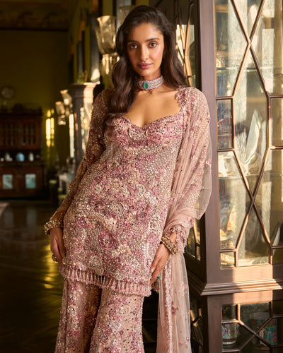 Dusty Rose Sharara Set