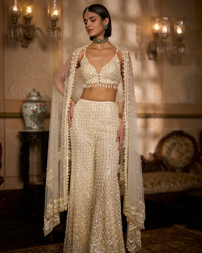 Cream Sharara Set