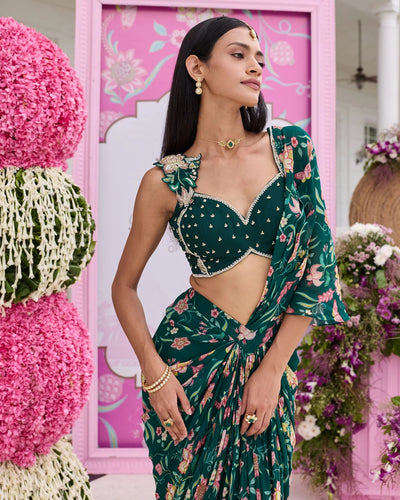 Ashvi Pre-Draped Sari Set