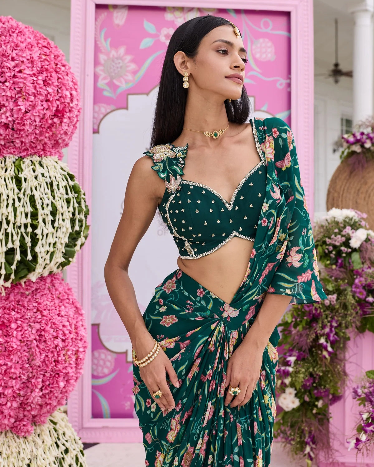 Ashvi Pre-Draped Sari Set