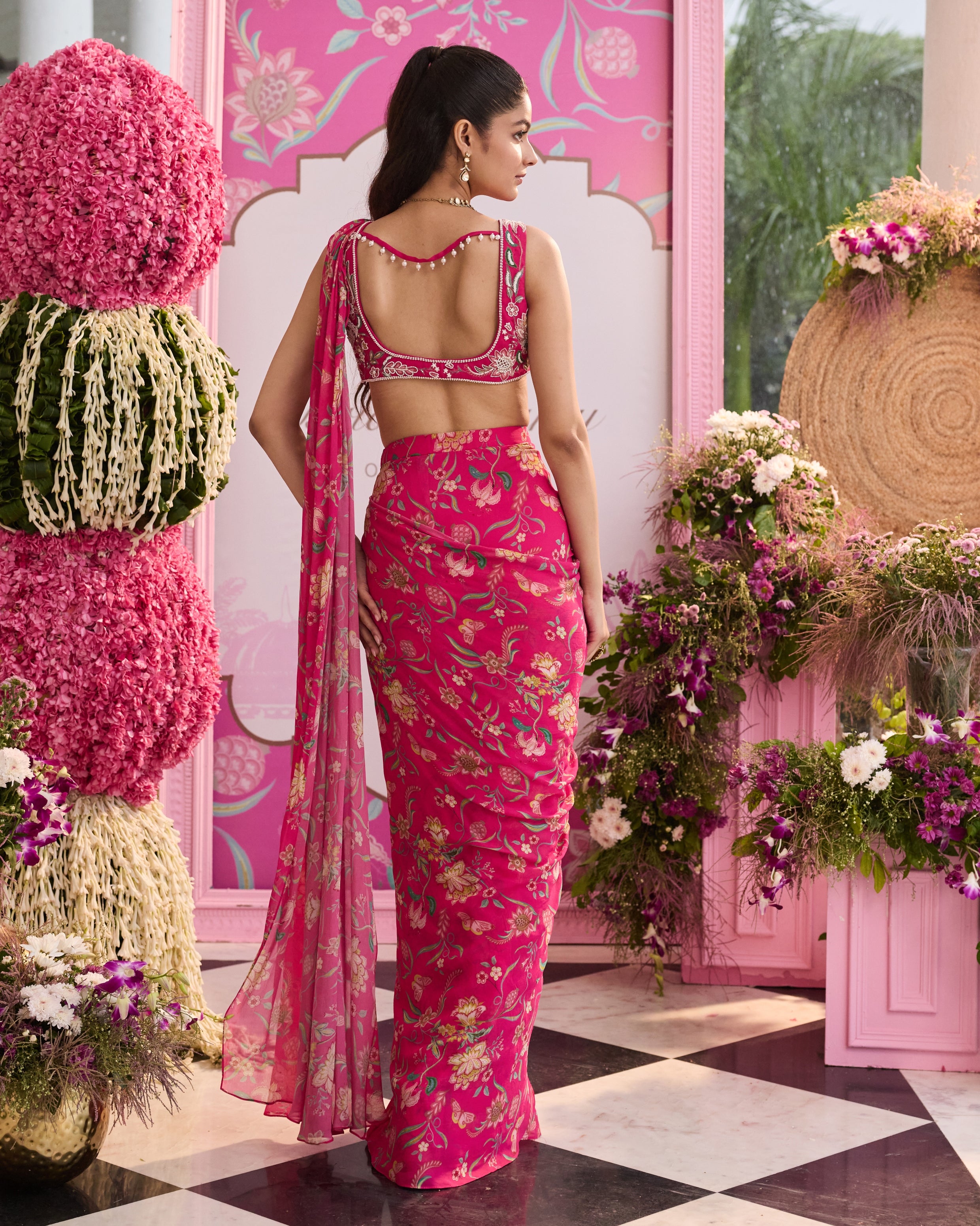 Zoha Pre-Draped Sari Set