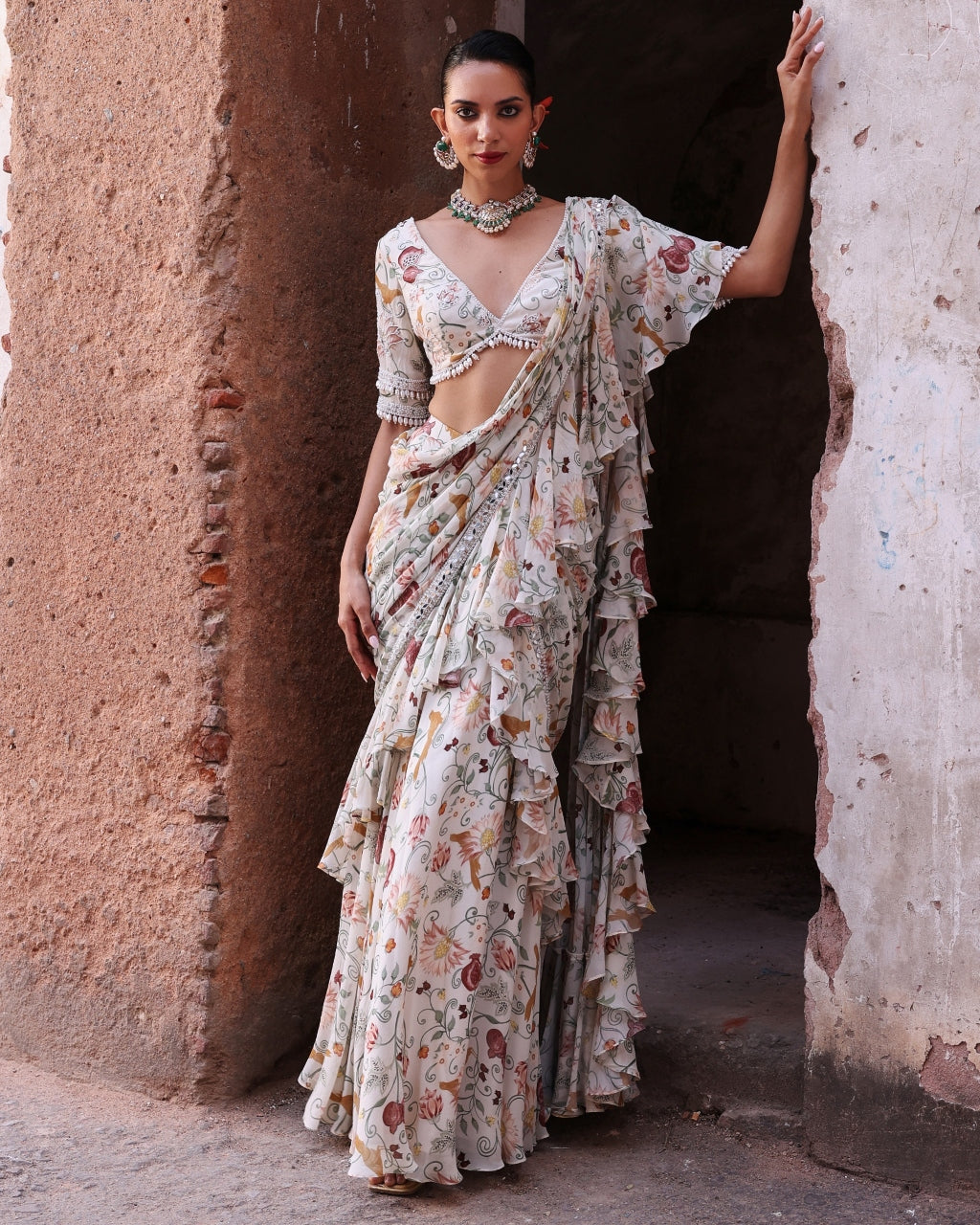 Hayami Pre- Draped Sari Set