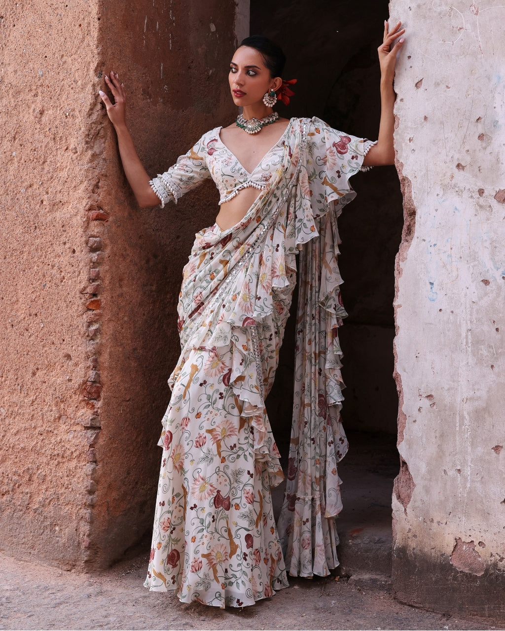 Hayami Pre- Draped Sari Set