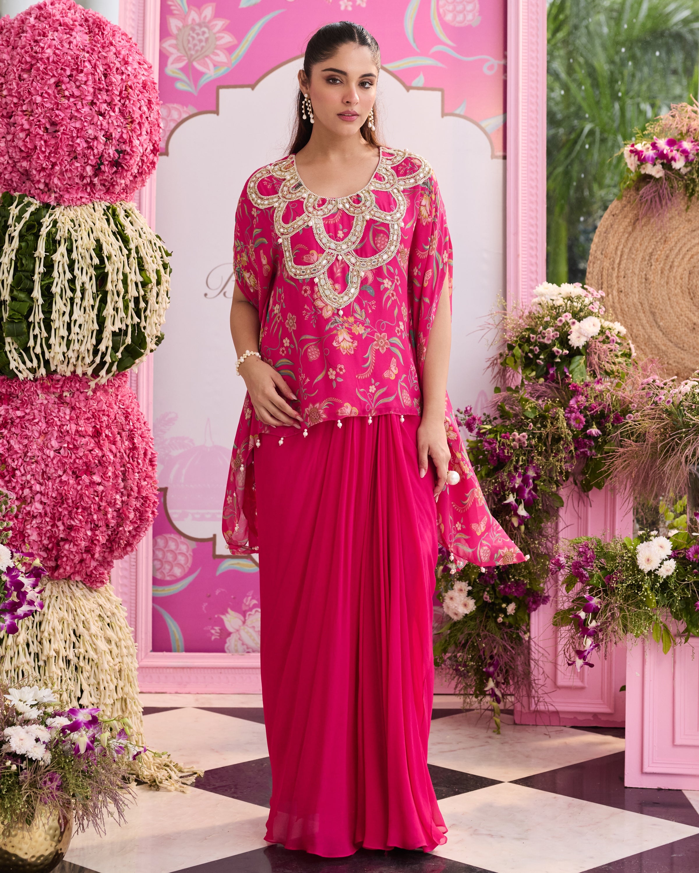 Raha Draped Skirt Set