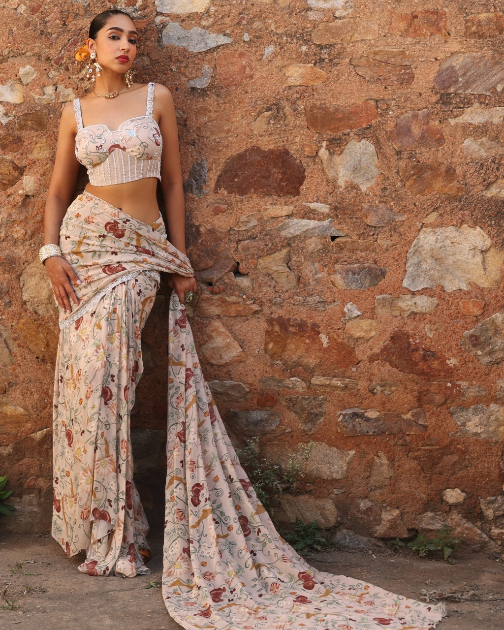 Misha Pre-Draped Sari Set