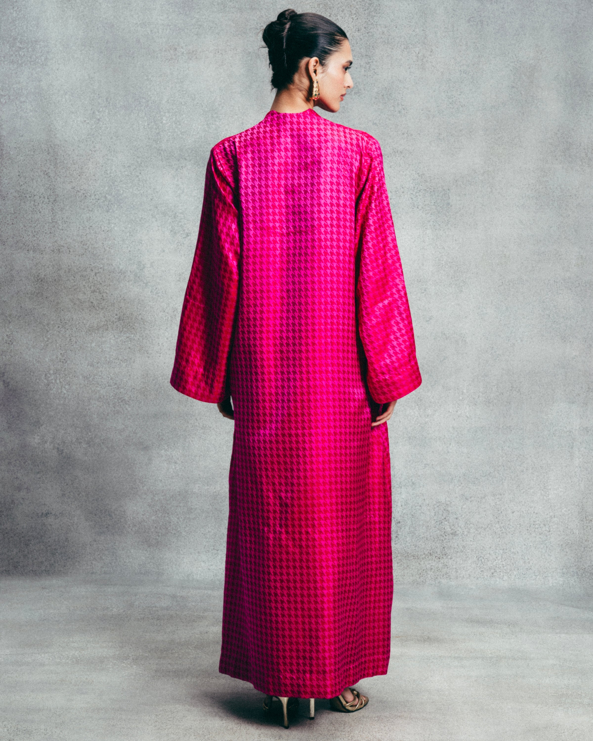 Handwoven Fuchsia Pink Gerum Kaftan