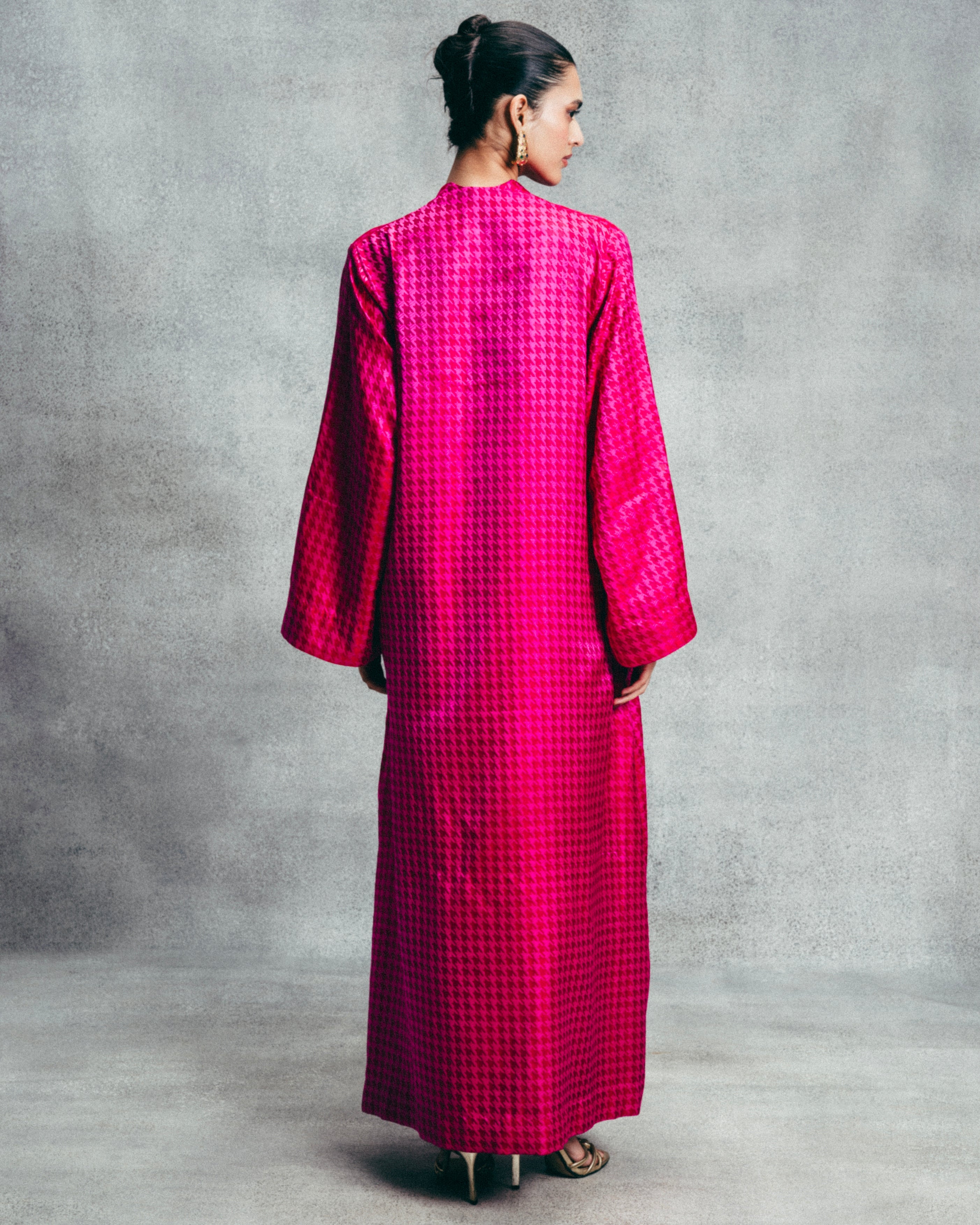 Handwoven Fuchsia Pink Gerum Kaftan