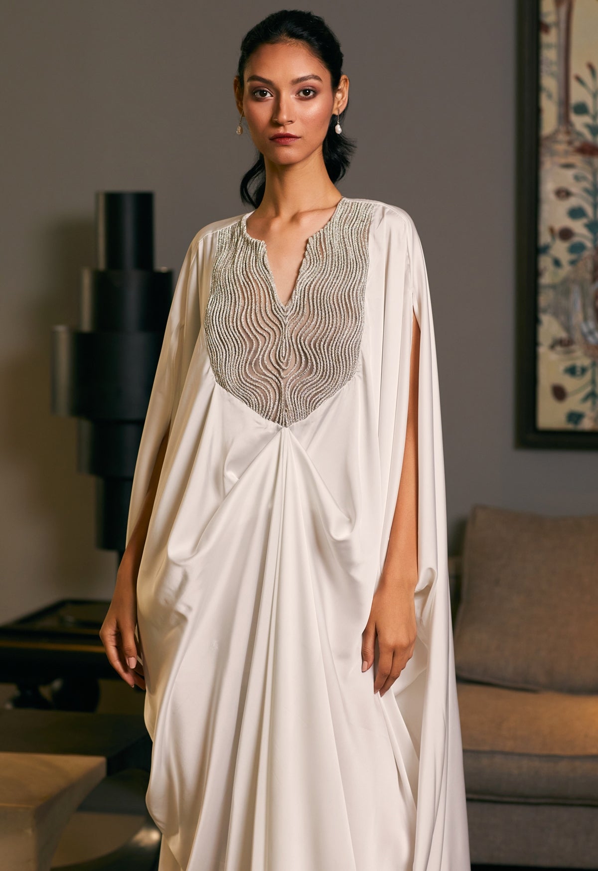 Goe White Rope Kaftan