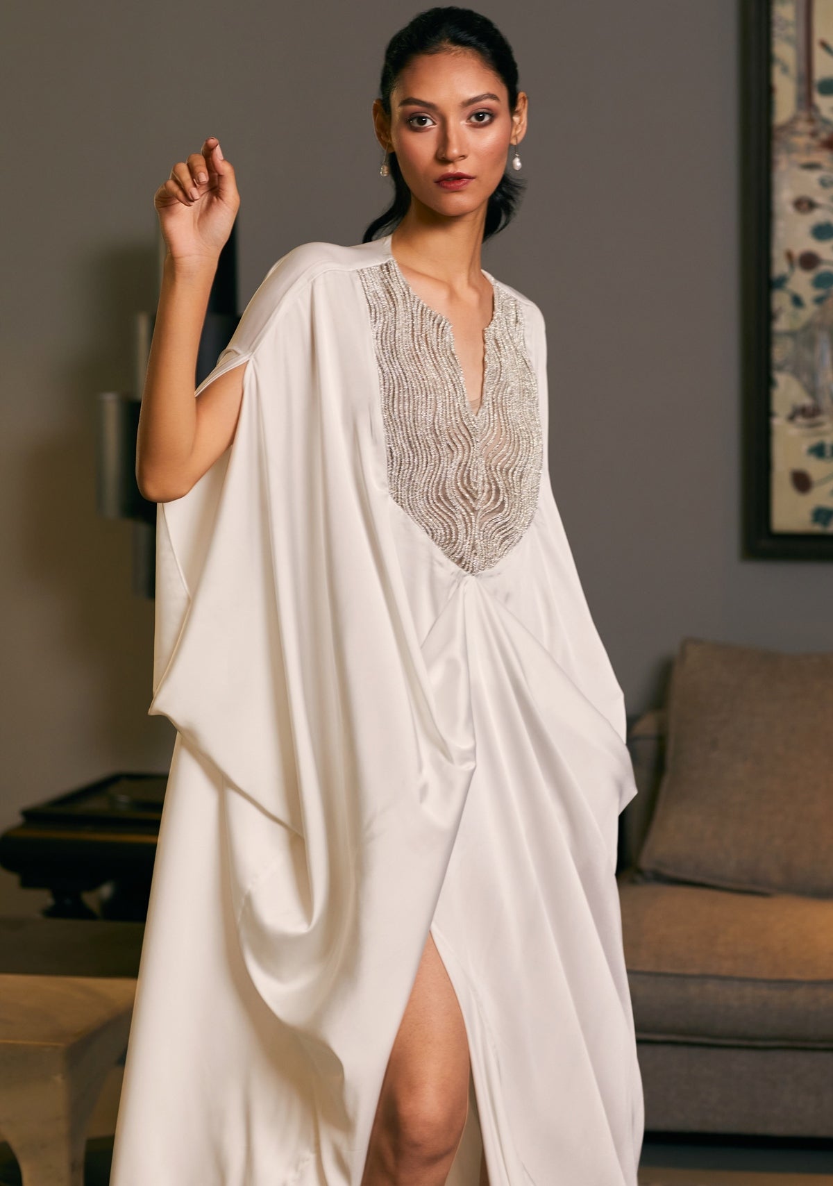 Goe White Rope Kaftan