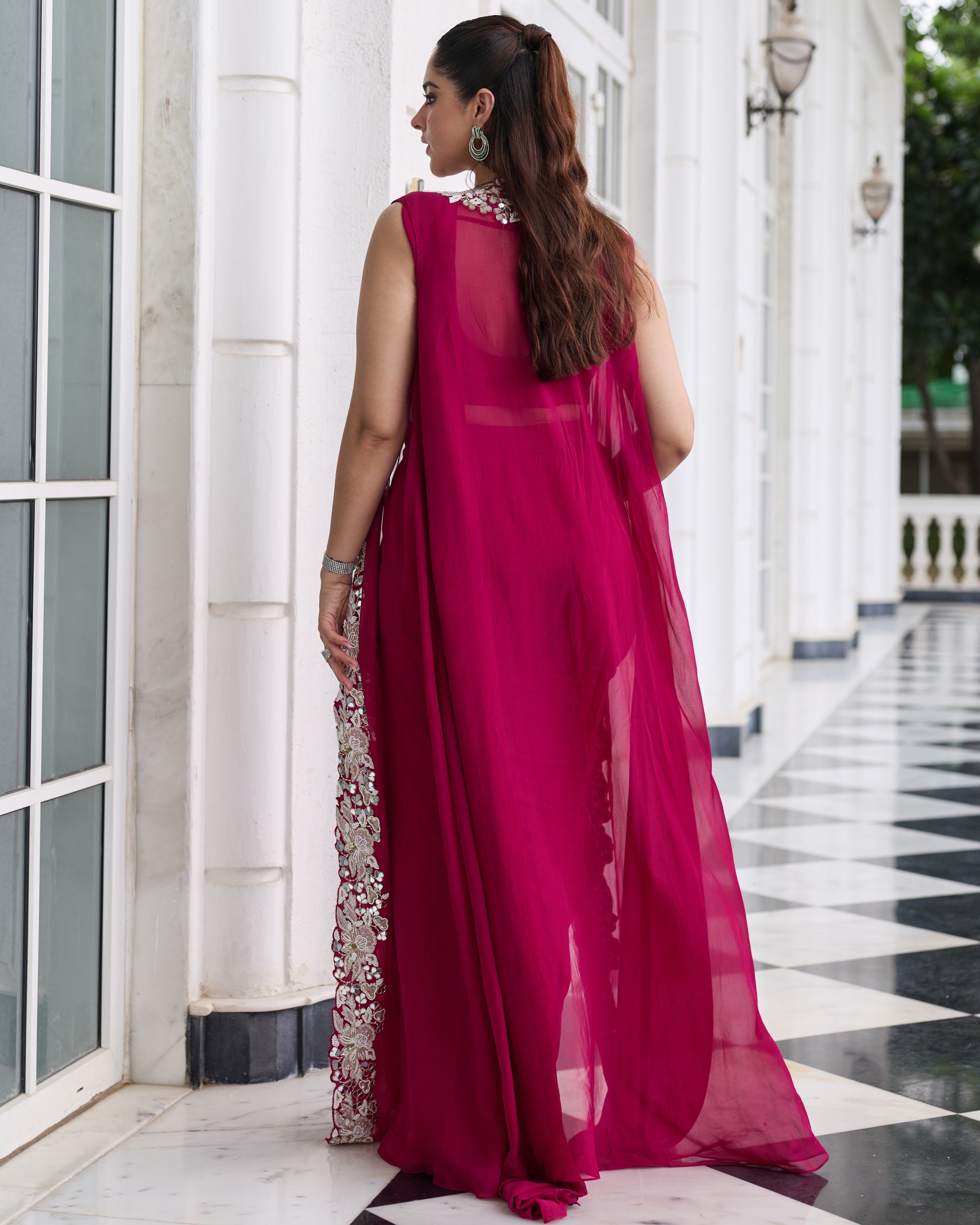 Anmol Pre-Draped Sari Set