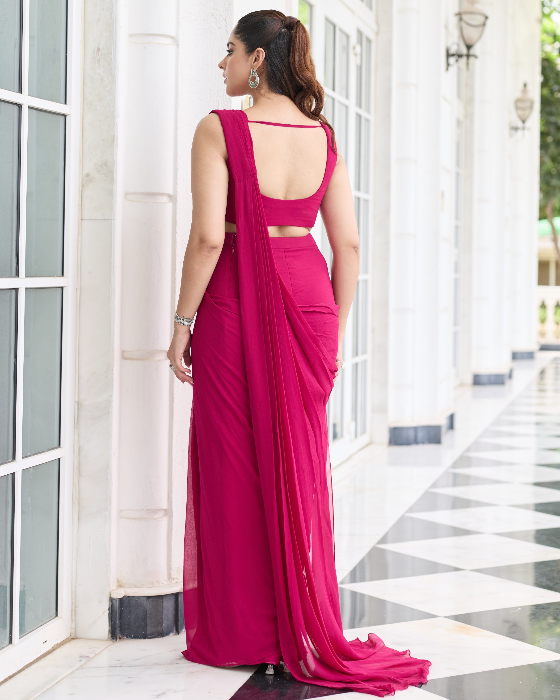 Shreeya Pre-Draped Sari Set