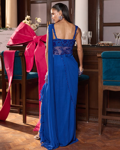 Ayushi Pre-Draped Sari Set