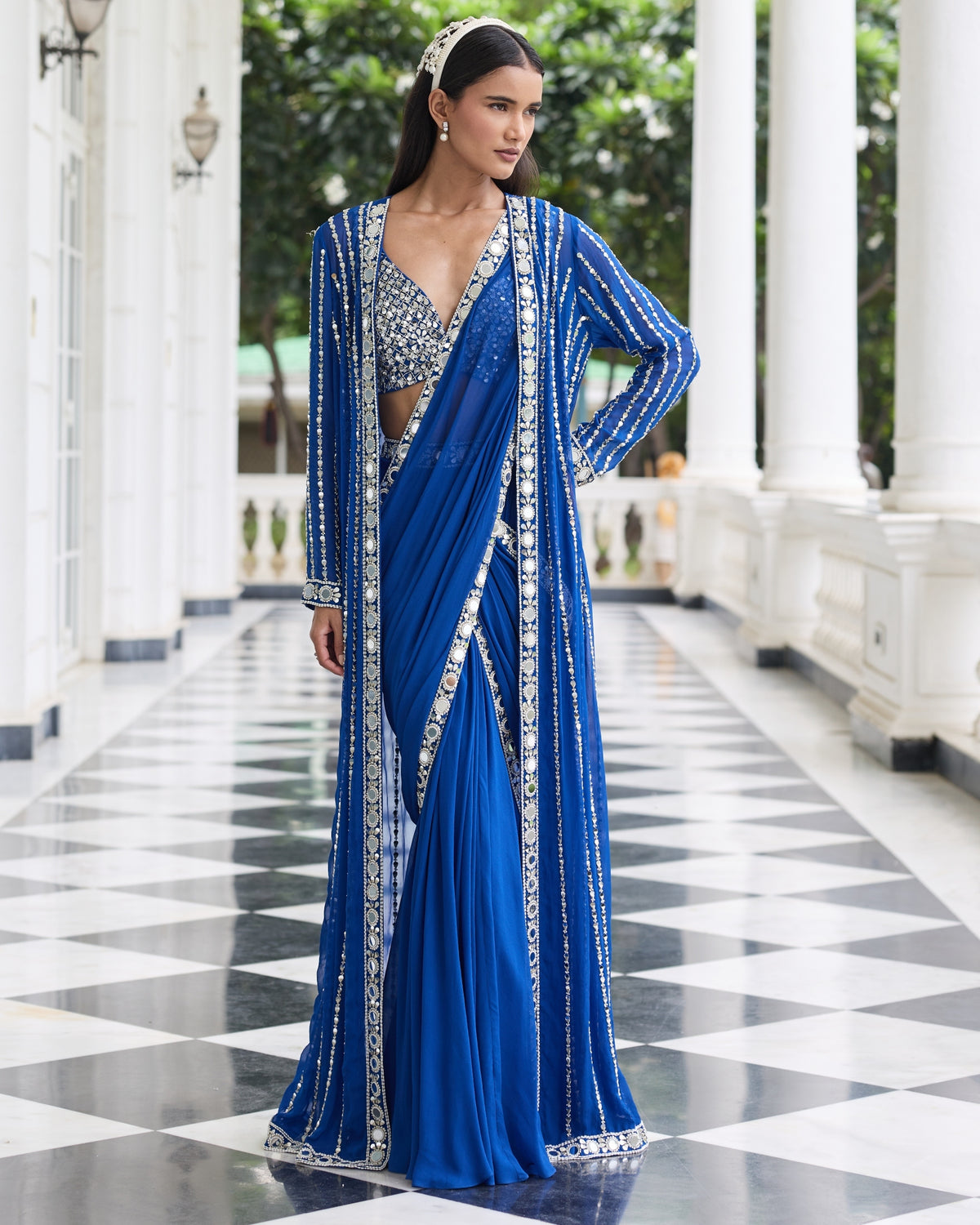 Alaya Pre-Draped Sari Set