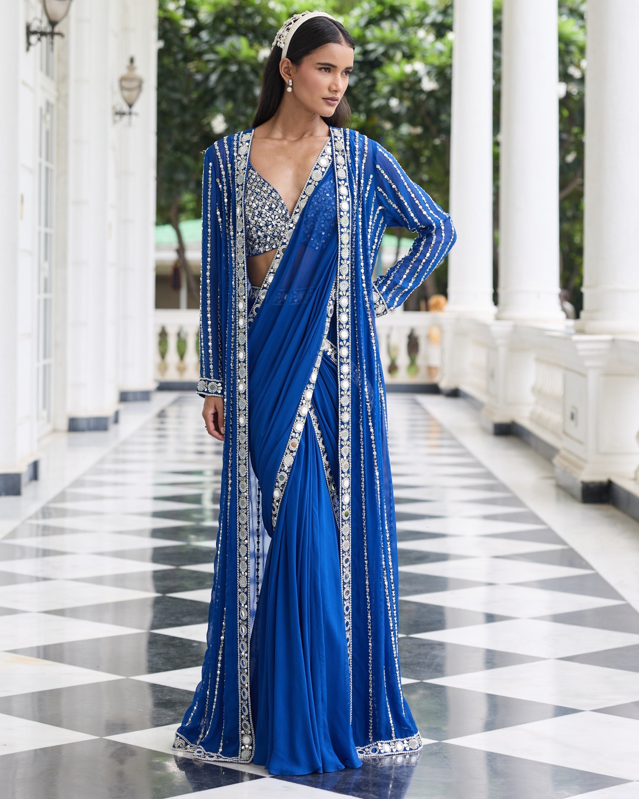 Alaya Pre-Draped Sari Set