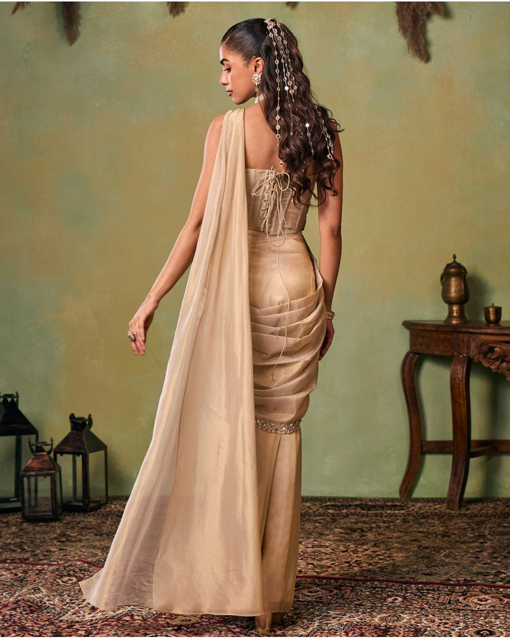 Sana Pre-Draped Sari Set