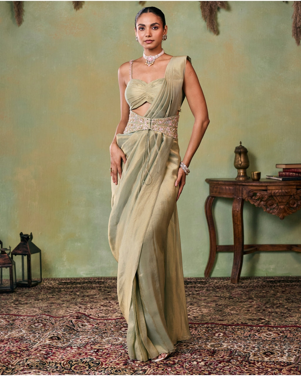 Gaia Pre-Draped Sari Set