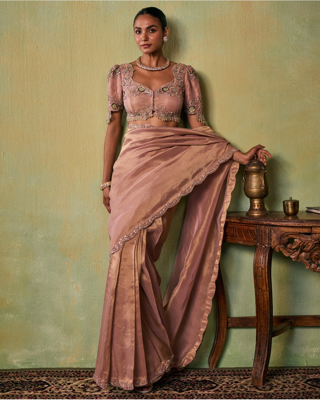Isla Pre-Draped Sari Set