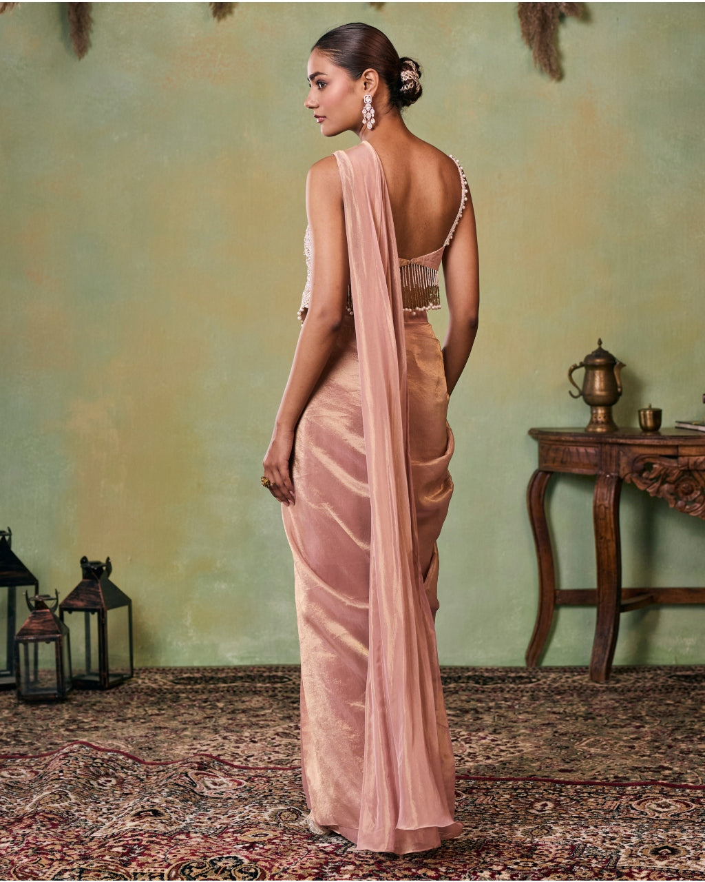 Priya Pre-Draped Sari Set