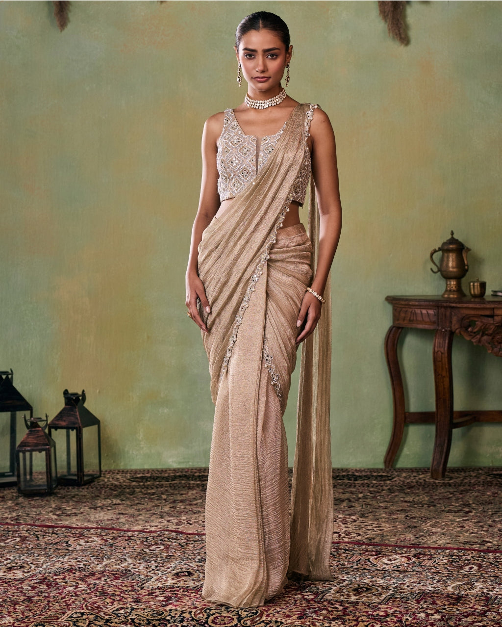Zoya Pre-Draped Sari Set