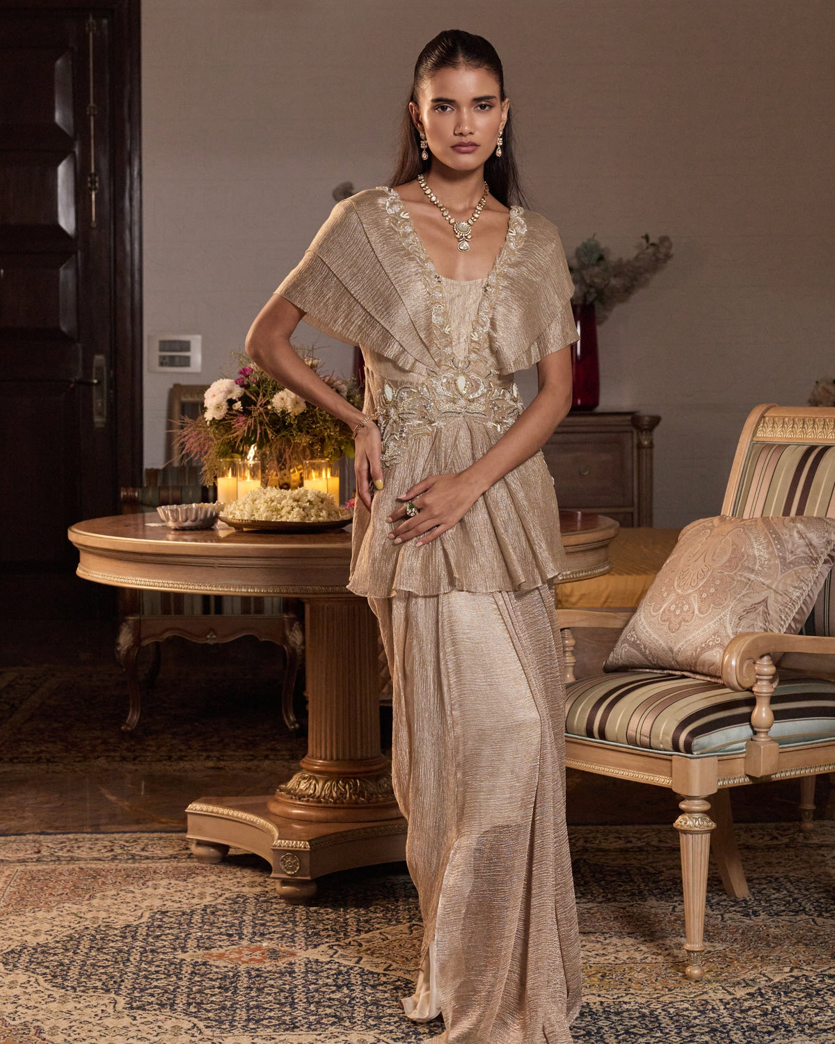 Kangana Peplum Skirt Set