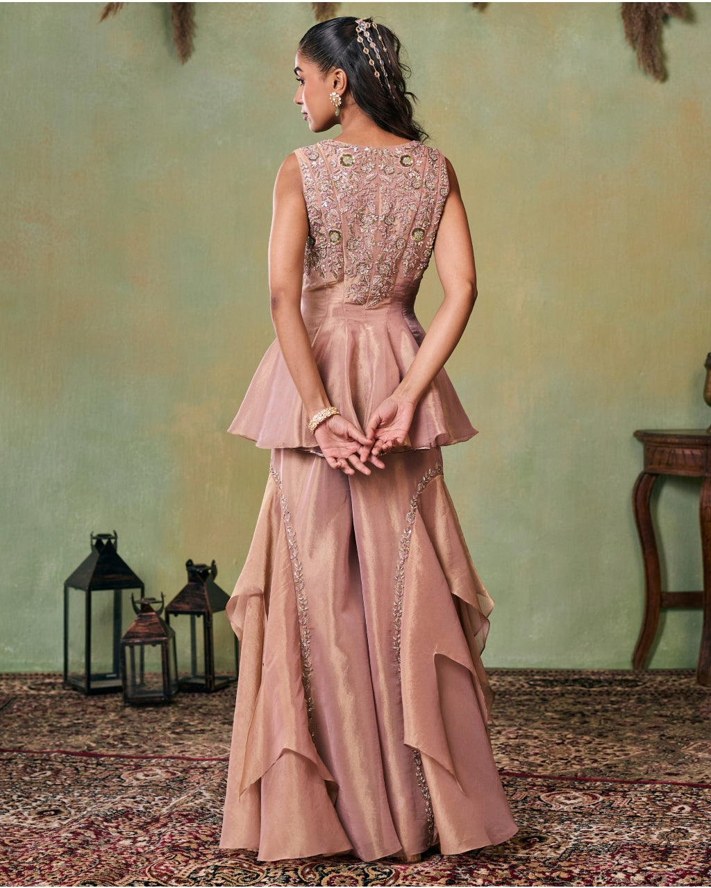 Kiara Peplum Sharara Set