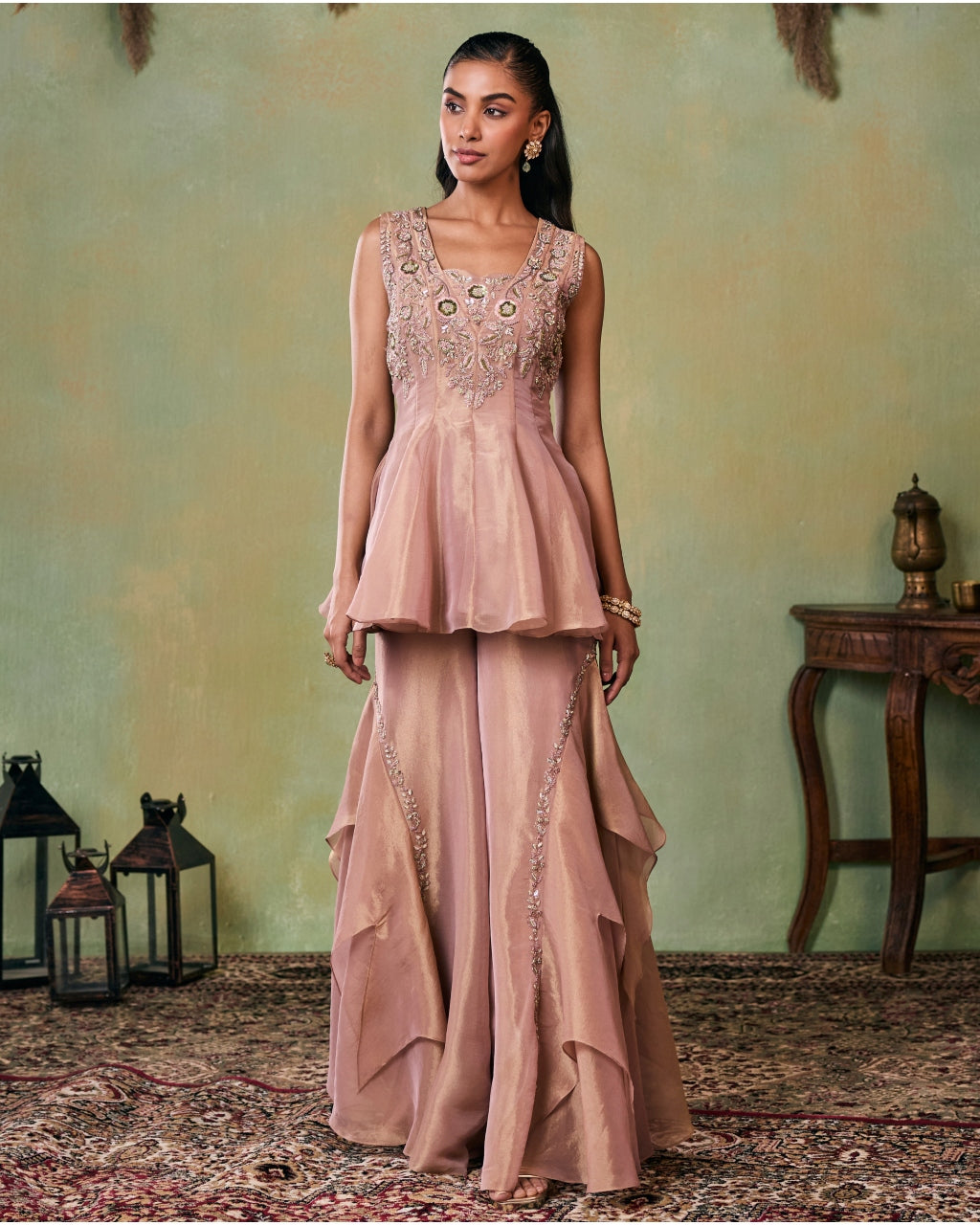 Kiara Peplum Sharara Set