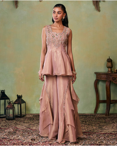 Kiara Peplum Sharara Set