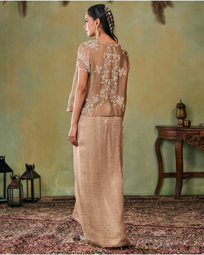 Flora Choli Jacket Skirt Set