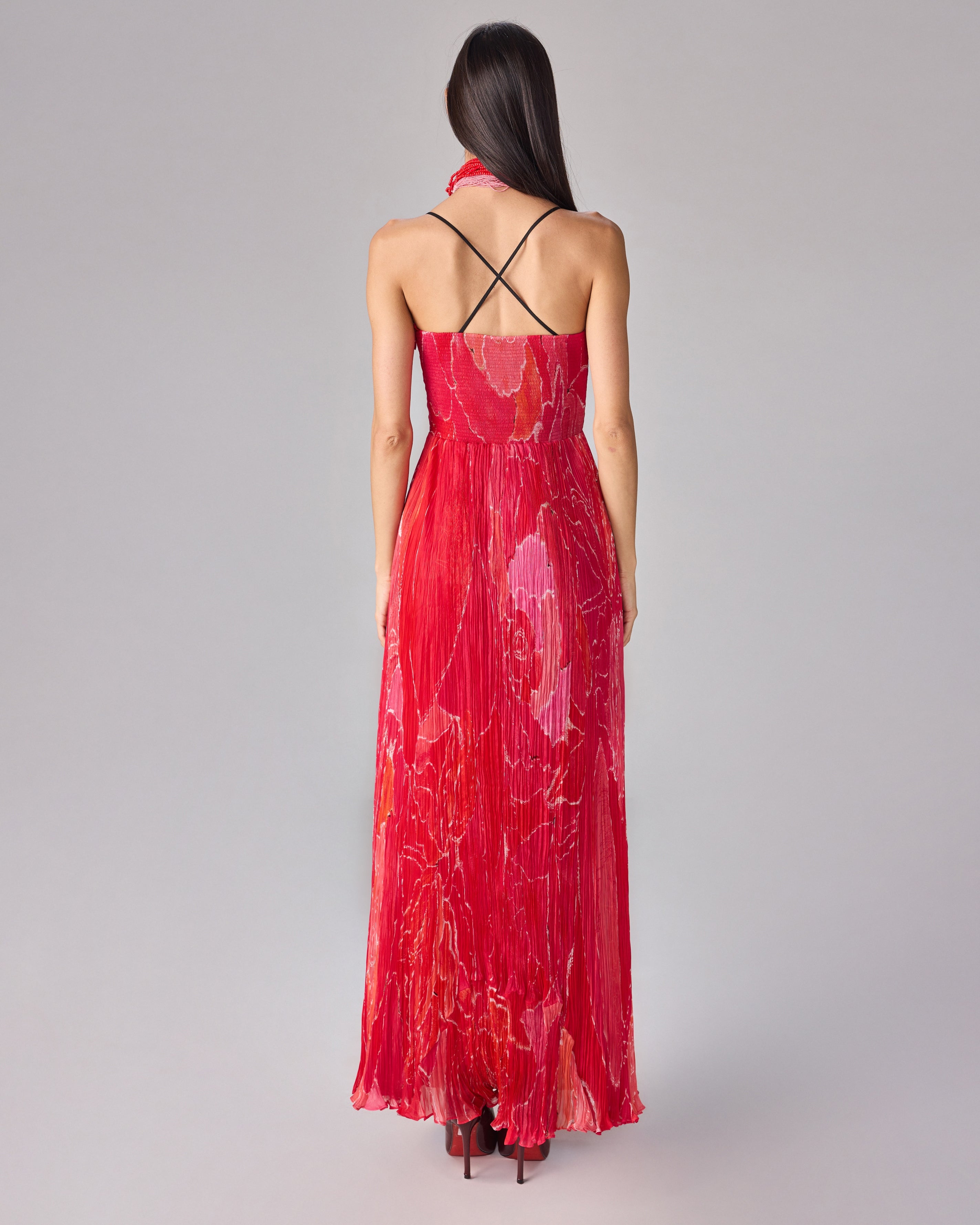 Red Pleated Kiara Dress | Saaksha & Kinni KYNAH Red Pleated Kiara Dress | Saaksha & Kinni KYNAH