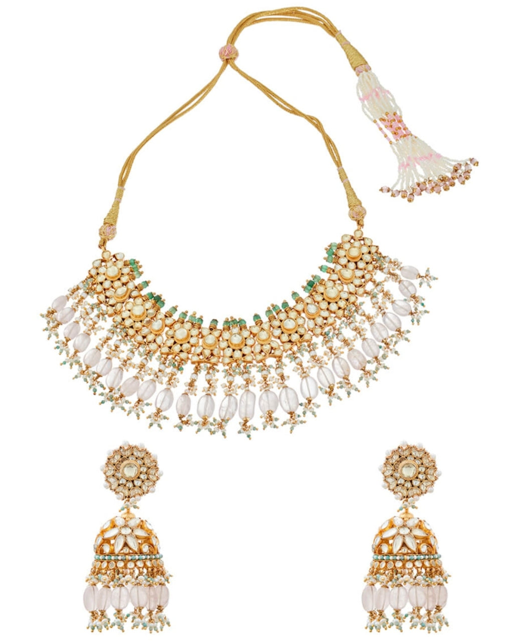 Kundan Flower Necklace Set