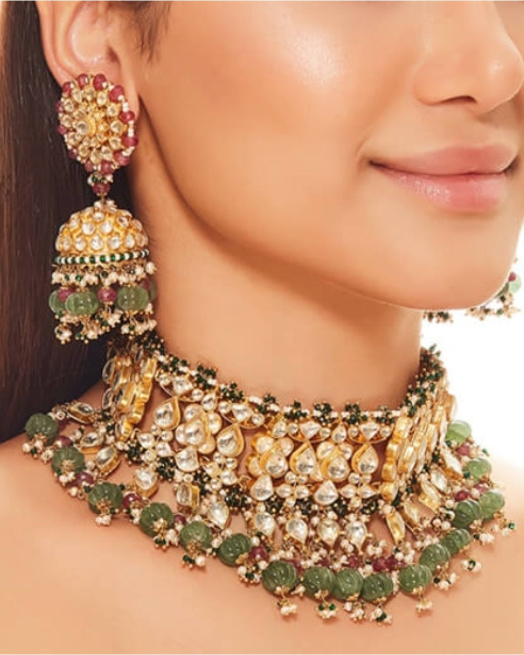 Flower Bud Kundan Choker Set