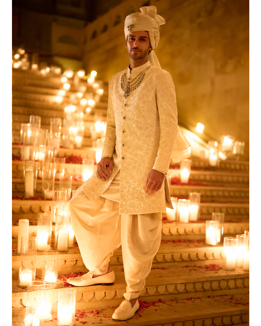Ivory Sherwani Set