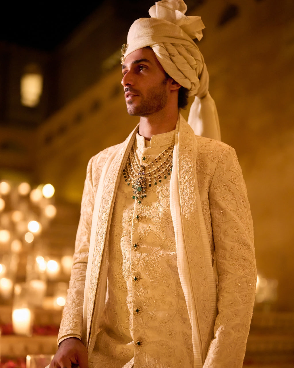Ivory Sherwani Set