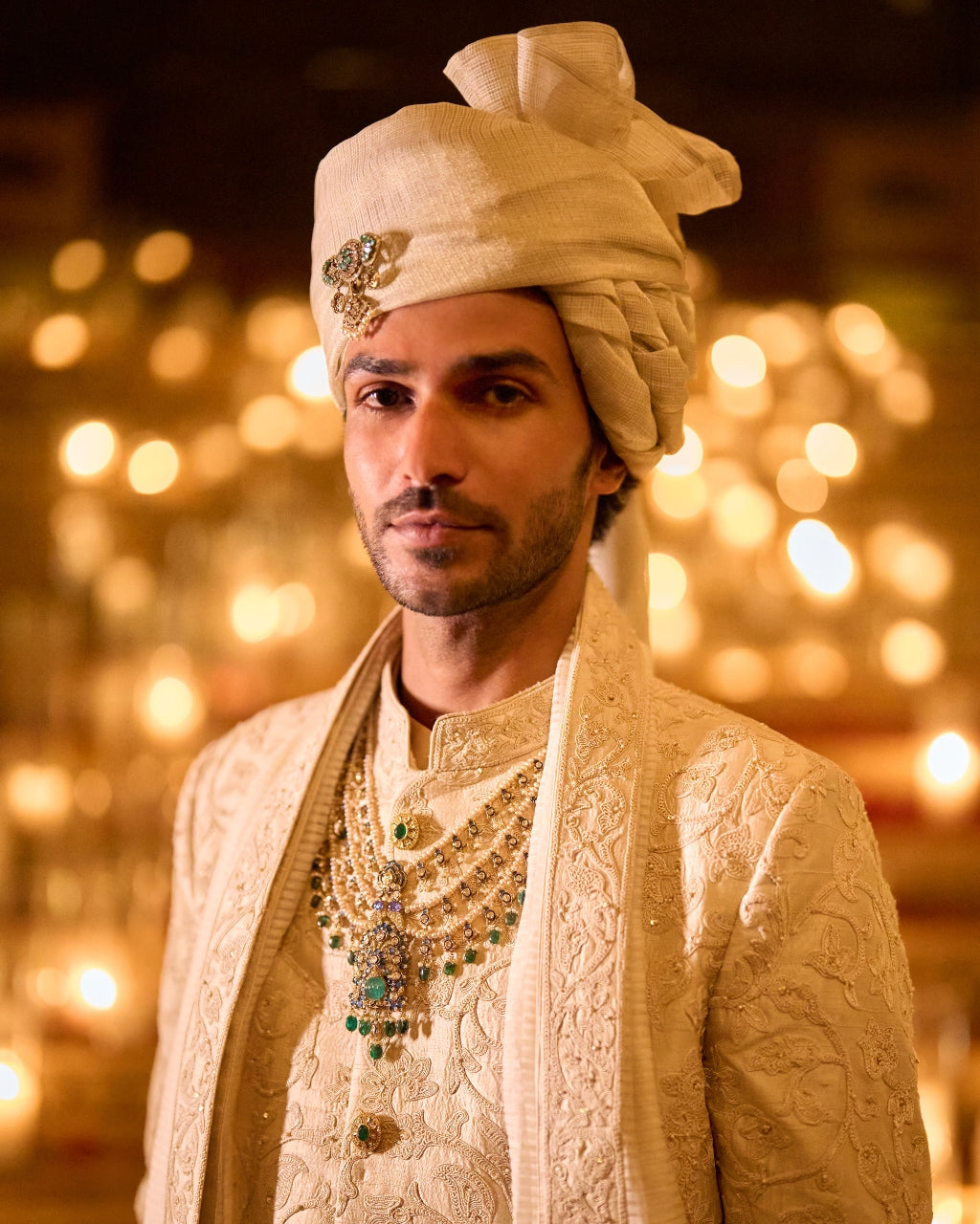 Ivory Sherwani Set