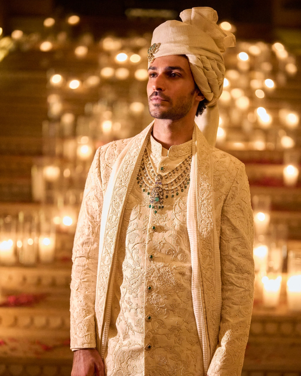 Ivory Sherwani Set