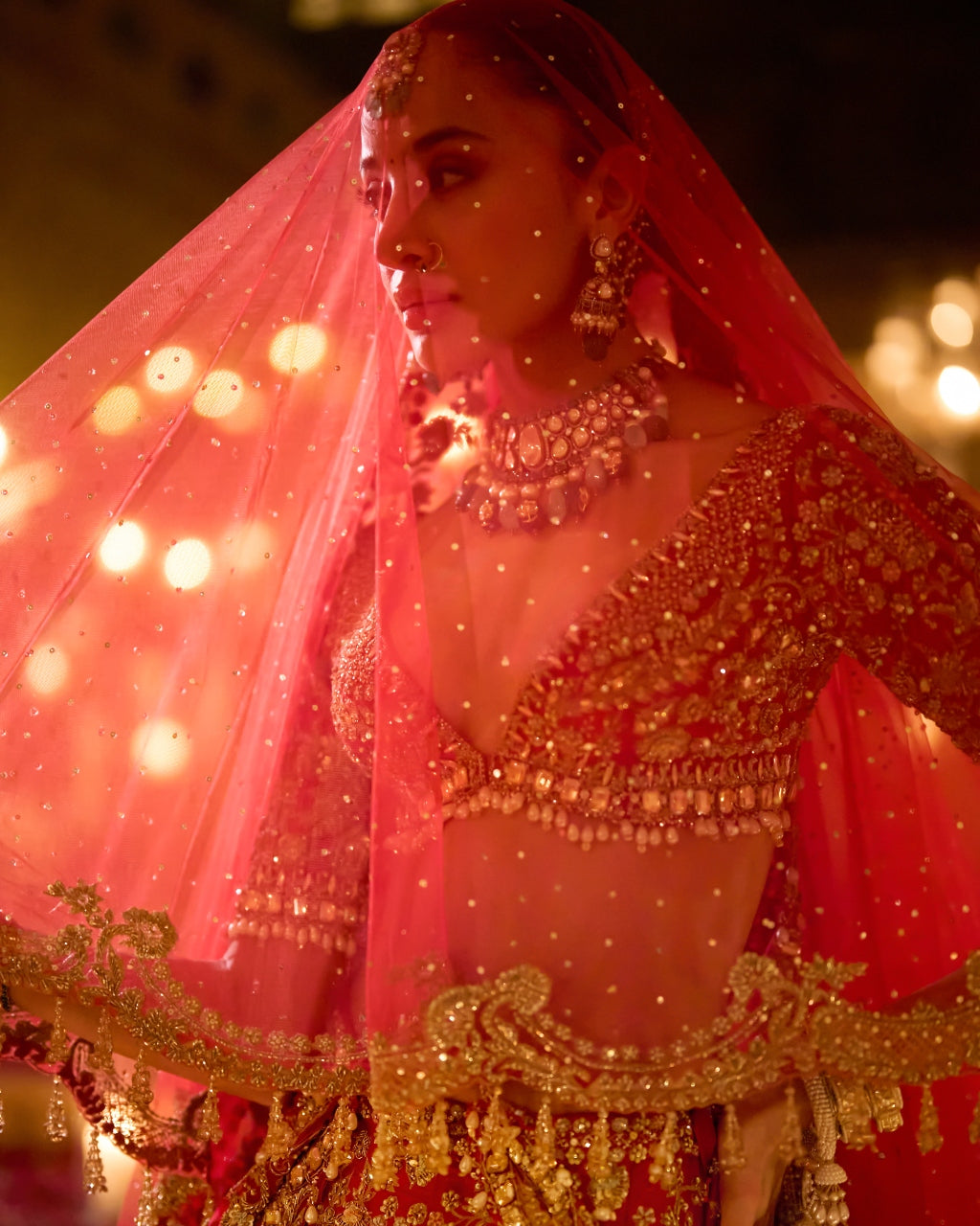 Red Zardosi Lehenga Set