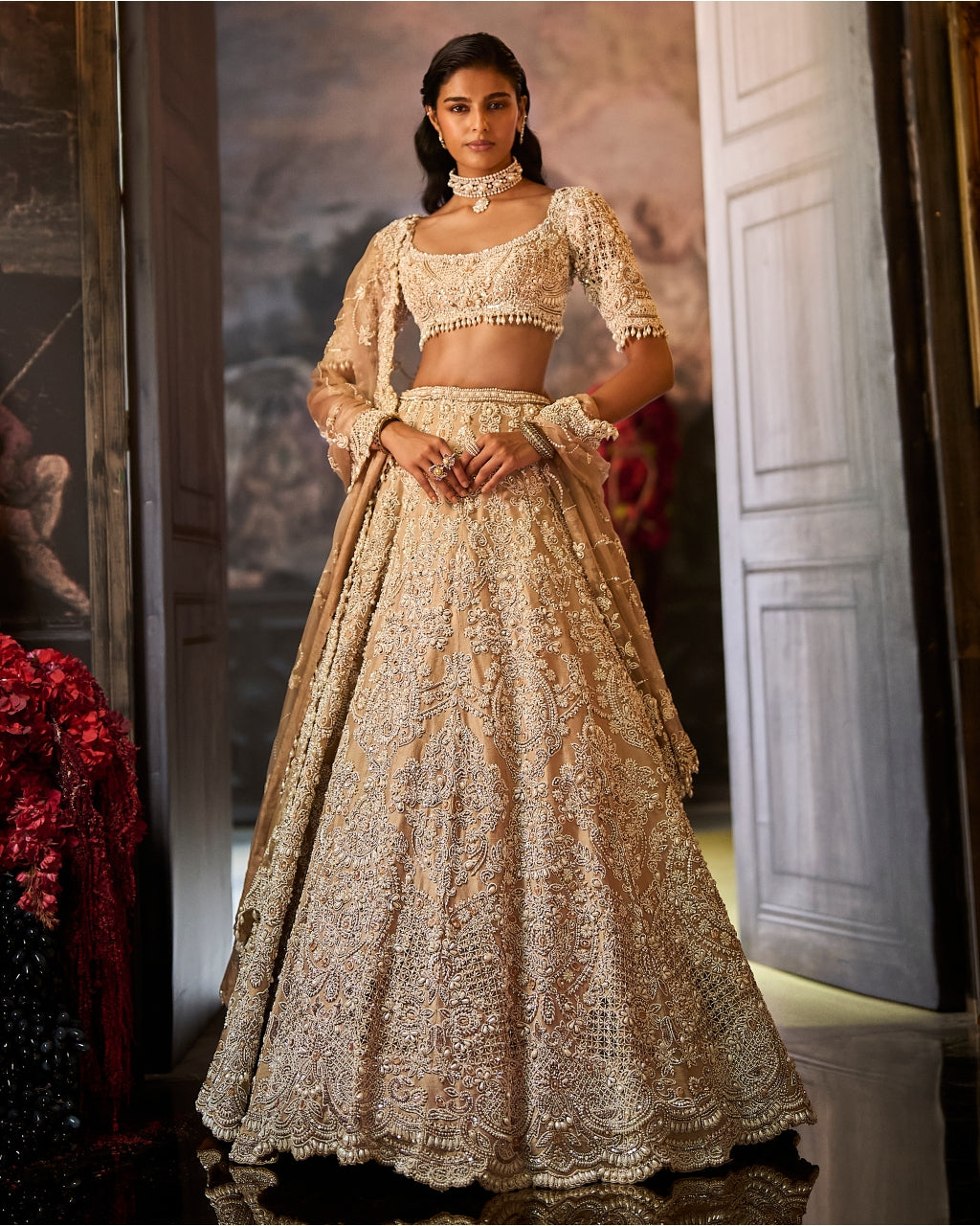 Nude Pearl Lehenga Set
