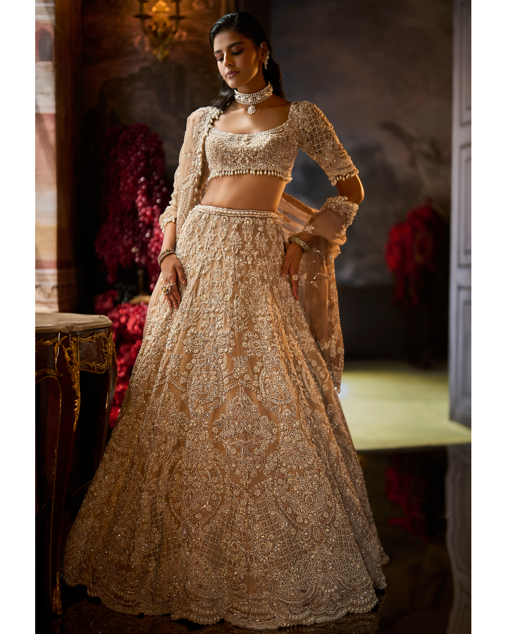 Nude Pearl Lehenga Set