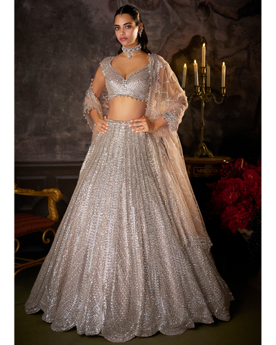 Dusty Mauve Lehenga Set