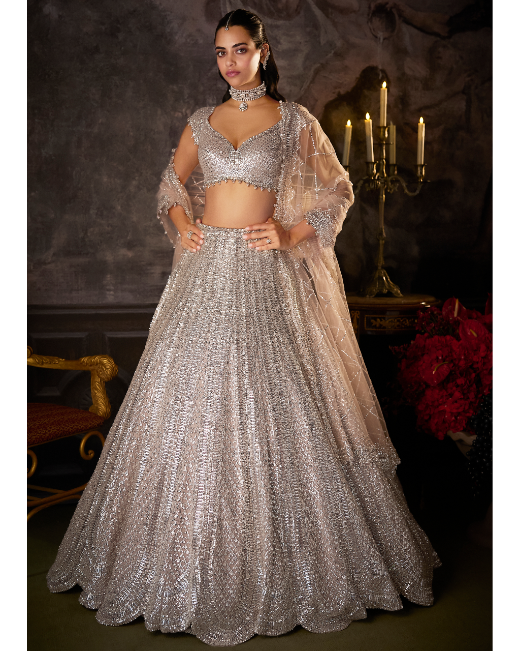 Dusty Mauve Lehenga Set