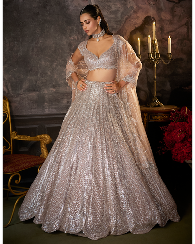 Dusty Mauve Lehenga Set