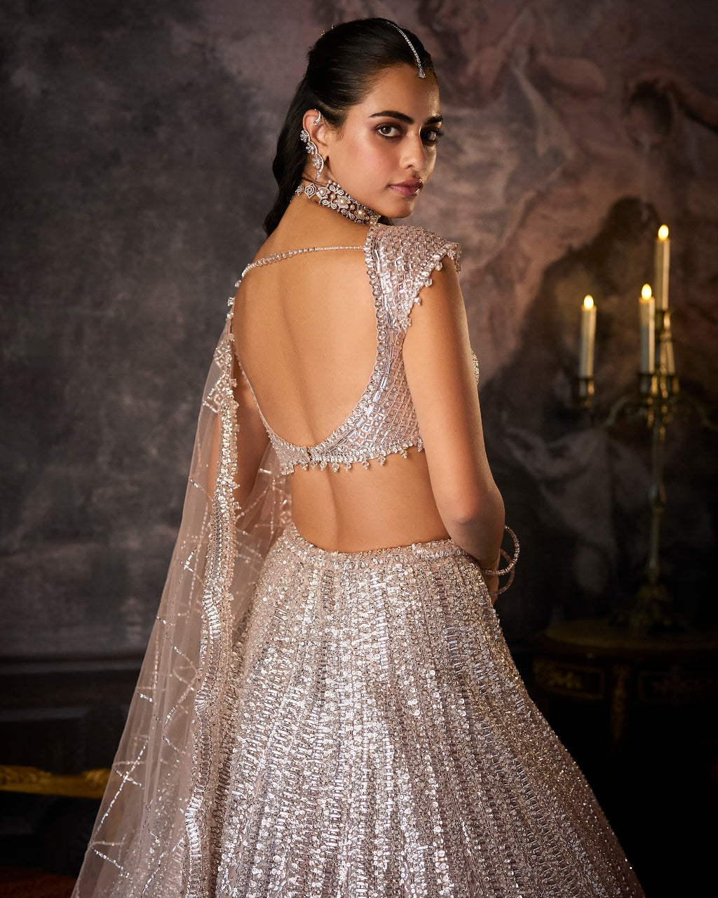 Dusty Mauve Lehenga Set