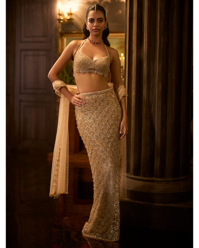 Light Gold Skirt Set